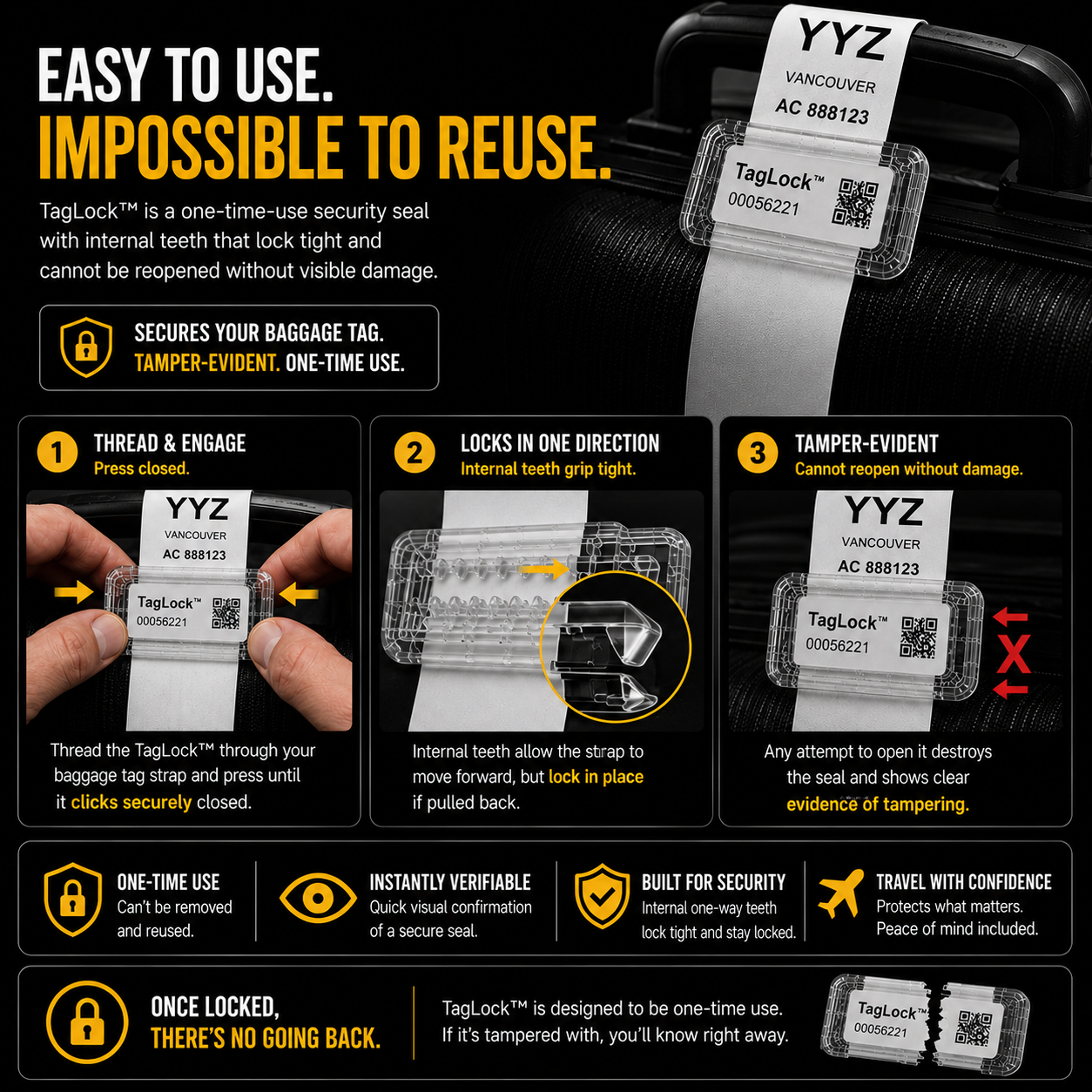 TagLock™ Baggage Tag Security Seals