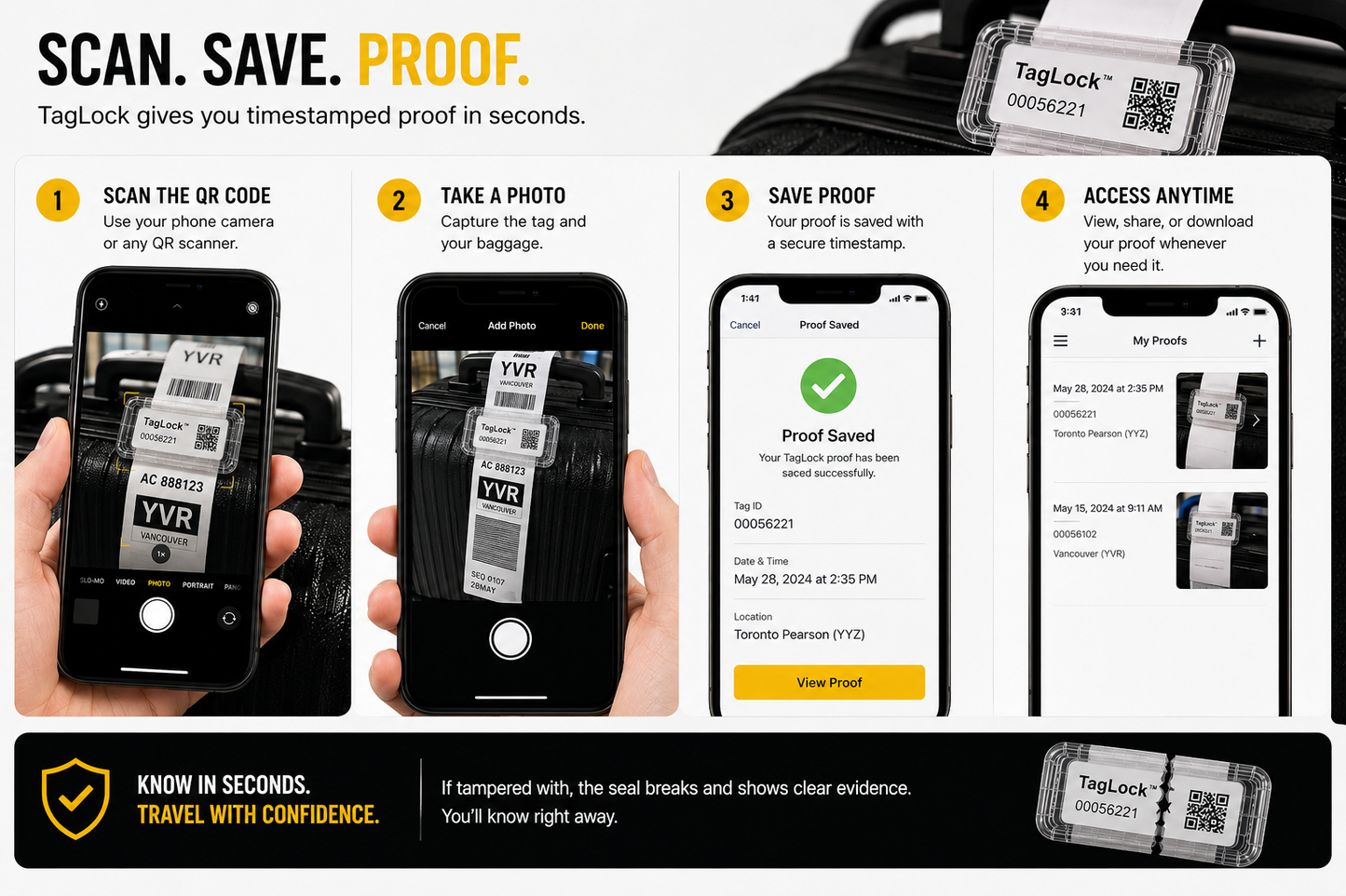 TagLock™ Baggage Tag Security Seals